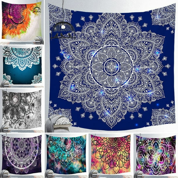 Details about / Hippie Psychedlic Mandala Tapestry Wall Hanging Art Blanket Home Decor USA Stock